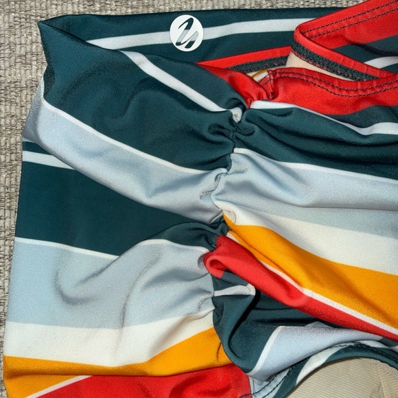 Nani XS Striped High-Waisted Bikini Bottom - Picture 3 of 5